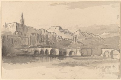 Silta ja vuoret kaukana (Ventimiglia) tekijältä Edward Lear