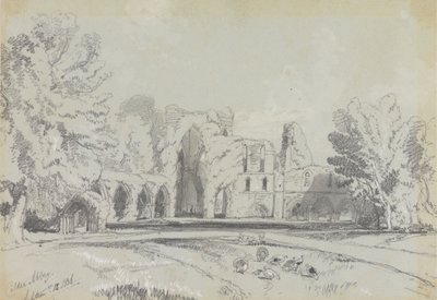 Calder Abbey, 12. syyskuuta 1836 tekijältä Edward Lear