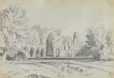 Calder Abbey, 12. syyskuuta 1836. tekijältä Edward Lear