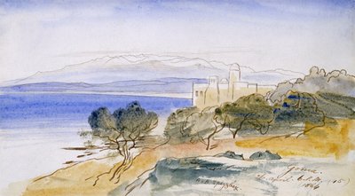Gonia, 1864 (kynä & muste ja wc paperilla) tekijältä Edward Lear
