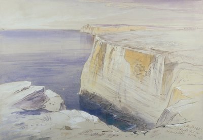 Malta, lähellä St. Angelo Hal Faria tekijältä Edward Lear