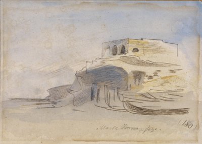 Pastauuni, Gozo, Malta, 1866 tekijältä Edward Lear