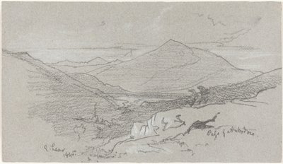 Vuoristonäkymä Antrodocosta tekijältä Edward Lear