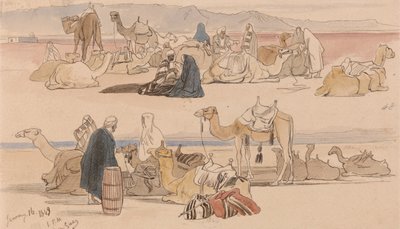 Suezin lähellä, klo 13.00, 16. tammikuuta 1849 (48) tekijältä Edward Lear
