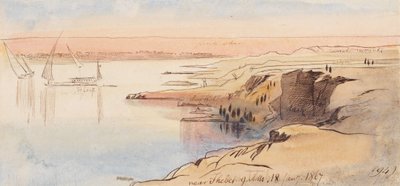 Theban lähellä; klo 9.00, 18. tammikuuta 1867 (194) tekijältä Edward Lear