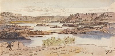 Philae, 17:20, 30. tammikuuta 1867 (275) tekijältä Edward Lear
