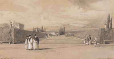 Villa Albanin puutarhat tekijältä Edward Lear