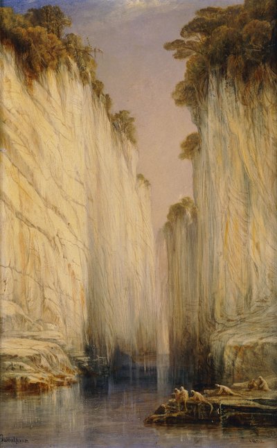Marble Rocks - Nerbudda Jubbulpore, 1882 tekijältä Edward Lear