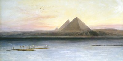 "Gizehin pyramidit", 1800-luku tekijältä Edward Lear