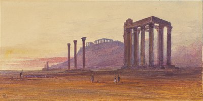 Olympian Zeuksen temppeli, Kreikka tekijältä Edward Lear