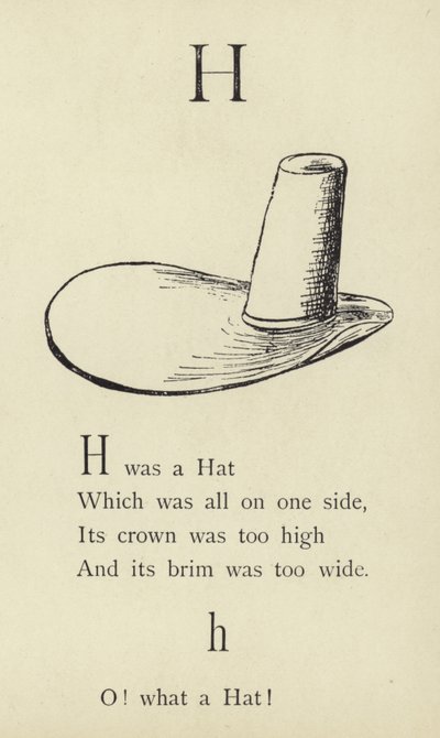Kirjain H tekijältä Edward Lear