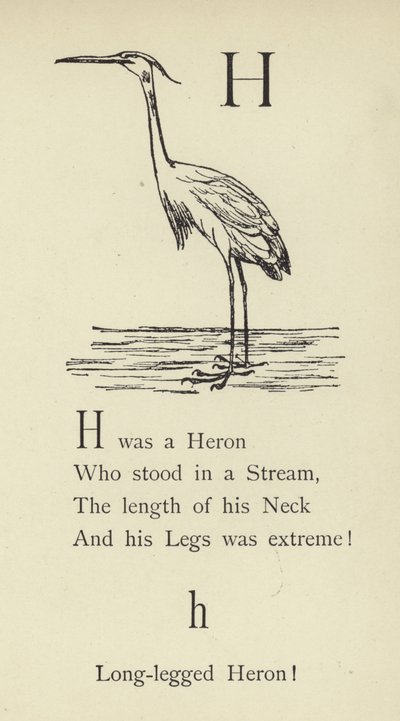 Kirjain H tekijältä Edward Lear
