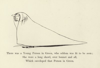 Vihreässä oli nuori henkilö, joka harvoin ehti tulla nähtäväksi tekijältä Edward Lear