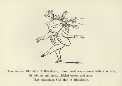Oli eräs Blackheathin vanhus, jonka päätä koristi seppele... tekijältä Edward Lear