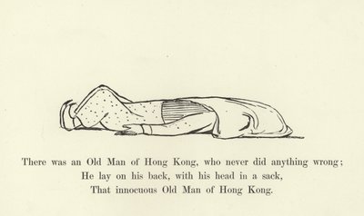 Siellä oli Hongkongin vanha mies, joka ei koskaan tehnyt mitään väärää tekijältä Edward Lear