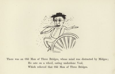 Siellä oli Kolmen sillan vanha mies, jonka mielet häiritsivät Midges tekijältä Edward Lear