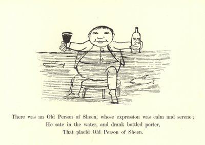 Siellä oli vanha Sheenin henkilö, jonka ilme oli tyyni ja tyyni tekijältä Edward Lear