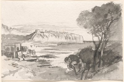 Näkymä Monacon lahdelle, 18841885. tekijältä Edward Lear