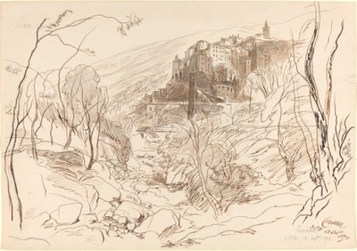 Näkymä Cerianalle, 1870. tekijältä Edward Lear