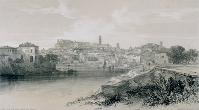 Näkymät Roomassa ja sen ympäristössä: Rooma Porta San Paolo -kadulta tekijältä Edward Lear