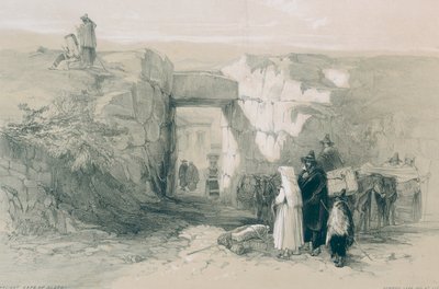 Näkymiä Roomassa ja sen ympäristössä: Alatrin muinainen kyklooppiportti tekijältä Edward Lear
