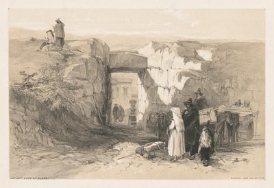 Näkymiä Roomaan ja sen ympäristöön: Alatrin muinainen portti, 1841. tekijältä Edward Lear