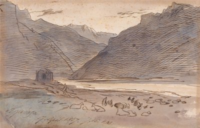 Vjose, 19.15 17. huhtikuuta 1857. tekijältä Edward Lear