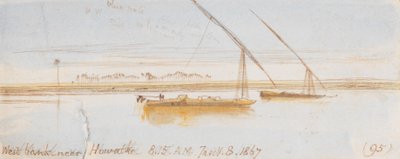 Länsiranta lähellä Howatkea; klo 8.15, 8. tammikuuta 1867 (95) tekijältä Edward Lear