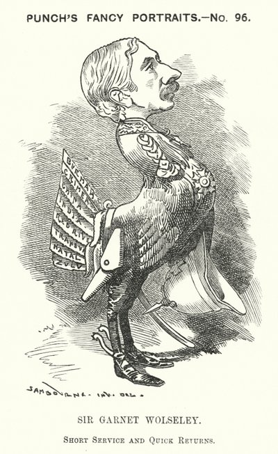 Punch sarjakuva: Garnet Wolseley tekijältä Edward Linley (after) Sambourne
