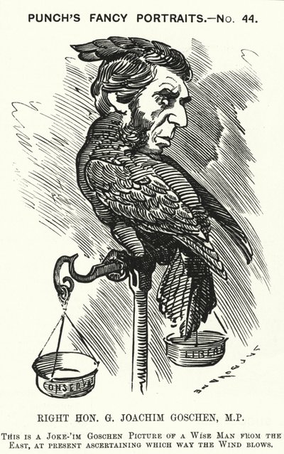 Punch sarjakuva: George Goschen tekijältä Edward Linley (after) Sambourne