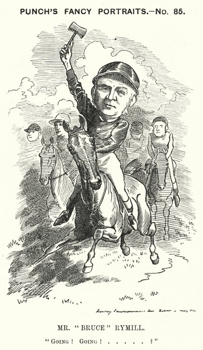 Punch-sarjakuva: Mr "Bruce" Rymill (kaiverrus) tekijältä Edward Linley (after) Sambourne