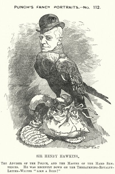 Punch-sarjakuva: Sir Henry Hawkins tekijältä Edward Linley (after) Sambourne