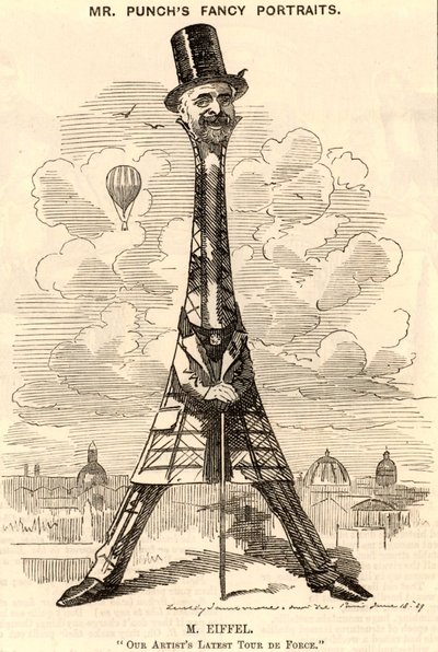 ""(Alexandre) Gustave Eiffel (1832-1923) ranskalainen rakennusinsinööri tekijältä Edward Linley Sambourne