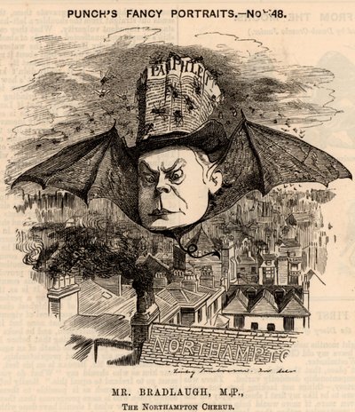 Charles Bradlaugh (1833-1891) tekijältä Edward Linley Sambourne