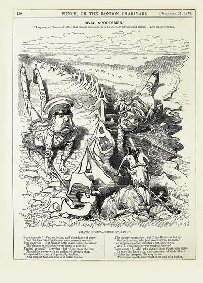 Kilpailevat urheilijat. Sanon nyt, kuten olen sanonut aiemmin, että tilaa on tarpeeksi..., 1878. tekijältä Edward Linley Sambourne
