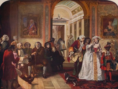 Dr. Johnson lordi Chesterfieldin Ante-Roomissa, 1748, n. 1915 tekijältä Edward Matthew Ward