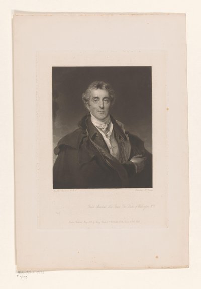 Muotokuva Arthur Wellesley Kenttämarsalkka Hänen armonsa Wellingtonin herttua (otsikko esineessä) tekijältä Edward McInnes