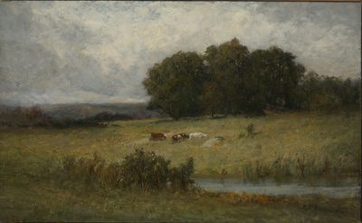 Kirkas kohtaus karjaa lähellä puroa tekijältä Edward Mitchell Bannister