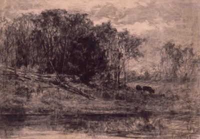 Lehmät metsässä tekijältä Edward Mitchell Bannister