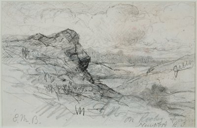 Newport, Rhode Island (#13B) c. 1880-luku (grafiitti paperille) tekijältä Edward Mitchell Bannister