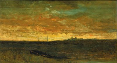 Auringonlaskun kohtaus tekijältä Edward Mitchell Bannister