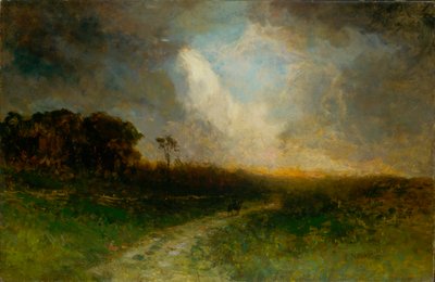 Nimetön (maisema, mies hevosen selässä) tekijältä Edward Mitchell Bannister