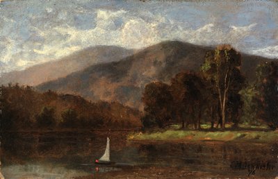 Nimetön (purjevene joessa) tekijältä Edward Mitchell Bannister