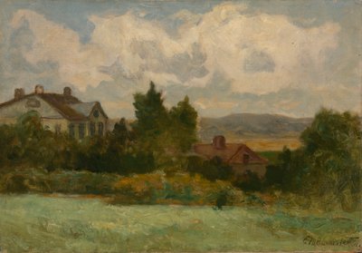 Nimettömiä taloja ja puita, 1898. tekijältä Edward Mitchell Bannister