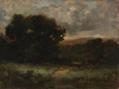 Nimetön maisema niityllä ja puilla, n.d. tekijältä Edward Mitchell Bannister