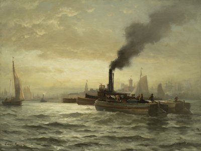 New York Harbor, N.Y.C, 1880 tekijältä Edward Moran