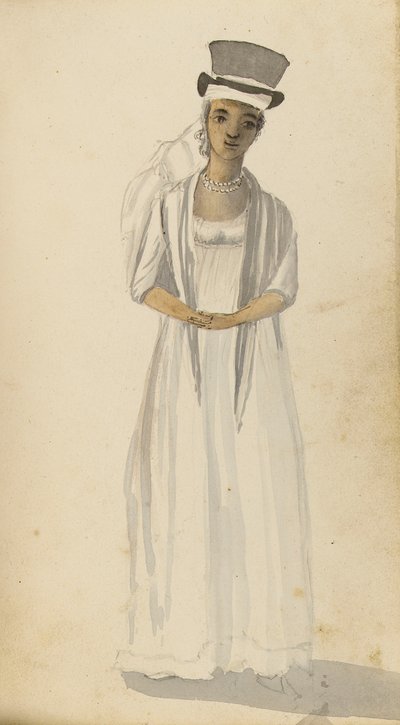 Länsiintialaisen naisen muotokuva, 1800-luvun alku (akvarelli) tekijältä Edward Pelham Brenton