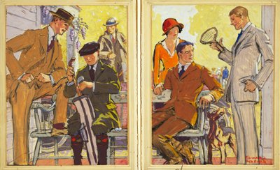 Mainos Hart, Schaffner & Marx Clothesille, pub. 1900 tekijältä Edward Penfield
