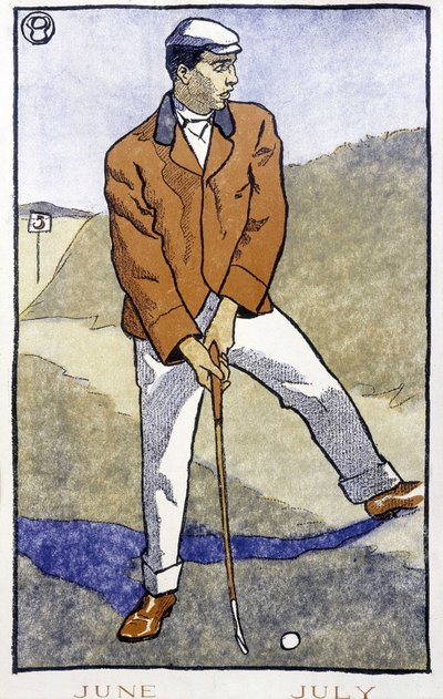 Golf Player - Edward Penfieldin "" Golf-kalenterissa". tekijältä Edward Penfield