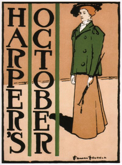 Harpers lokakuu, 1895 tekijältä Edward Penfield